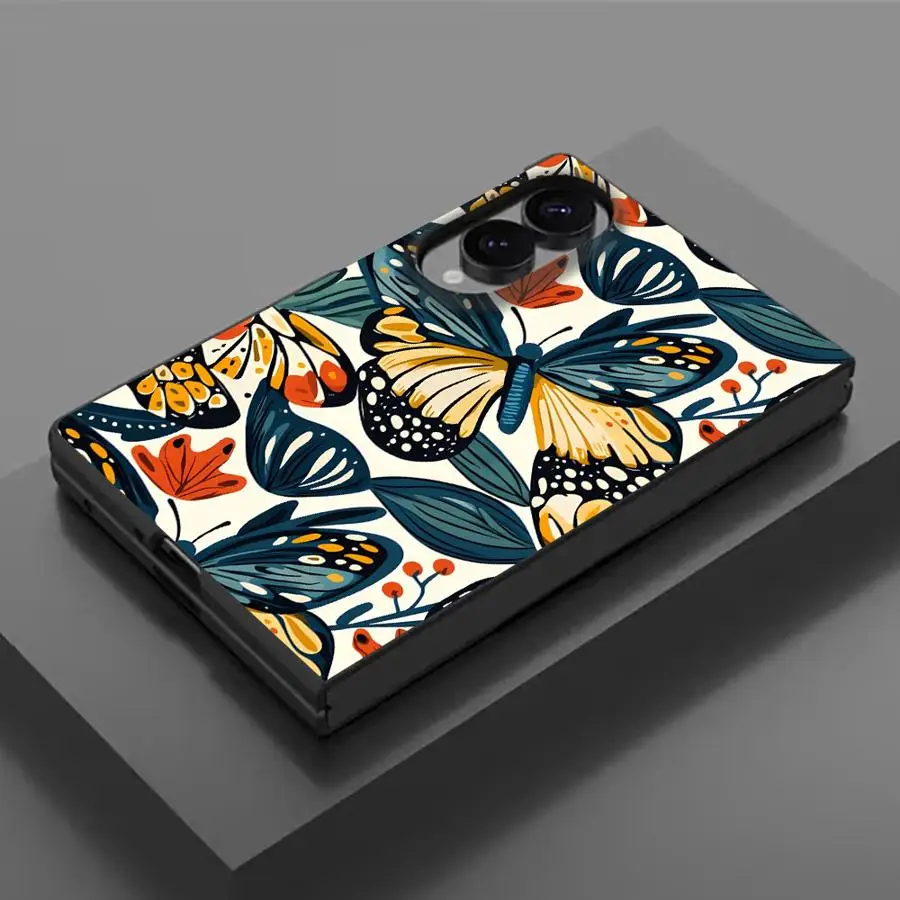 Luxury Phone Cover Case for Samsung Galaxy Z Fold8 Wide ZFold8 Z Fold 8 ZFold Wide Cartoon Butterfly Art