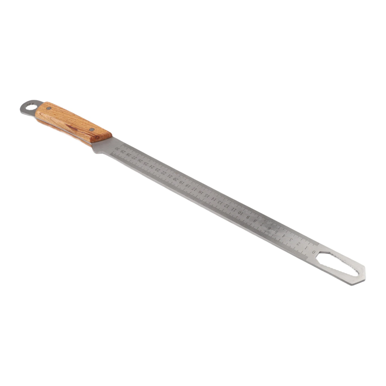 Dual-scale Ruler Nut Wrench Repair Work Measurement Tasks Solid Manganese Steel Construction Sturdy Backup Tool