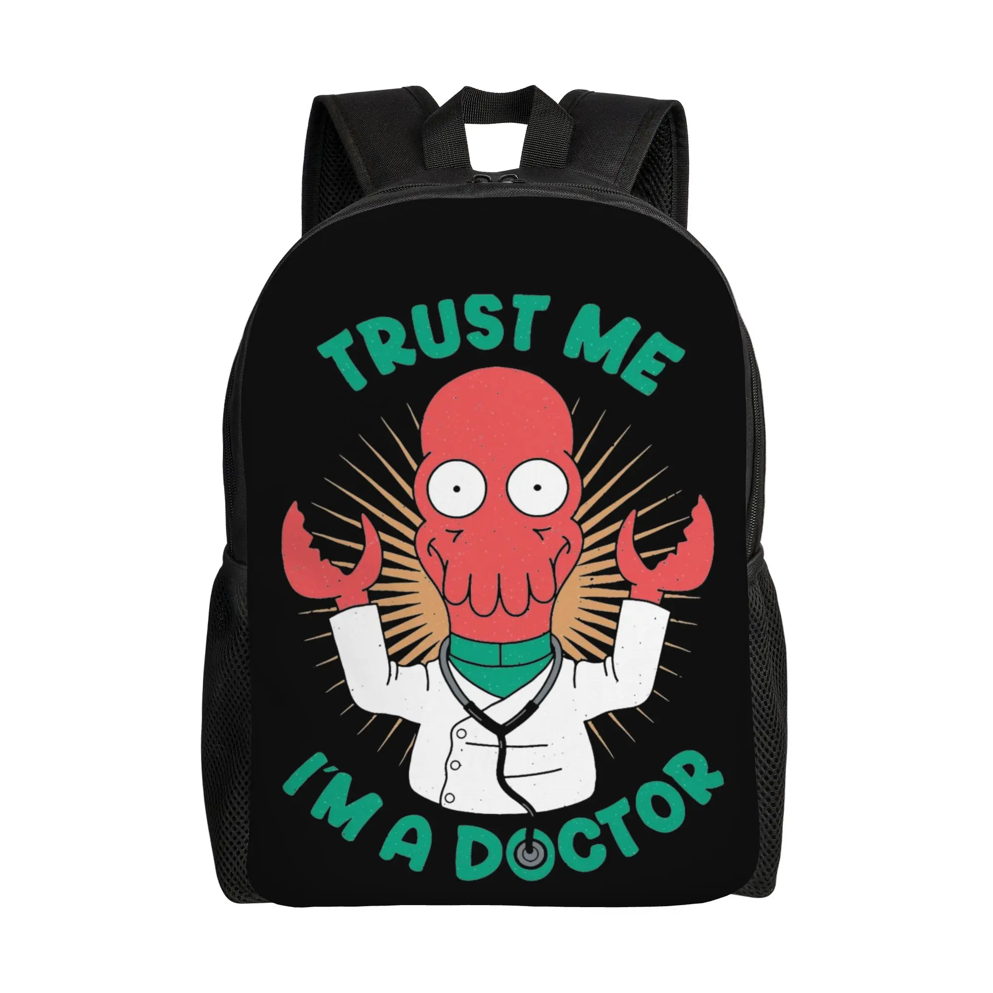 zoidberg-trust-me-i-am-a-doctor-mochila-para-adolescentes-estudantes-caminhadas-viagens-futuramas-bolsas-de-lona-para-laptop-computador-atividades-ao-ar-livre