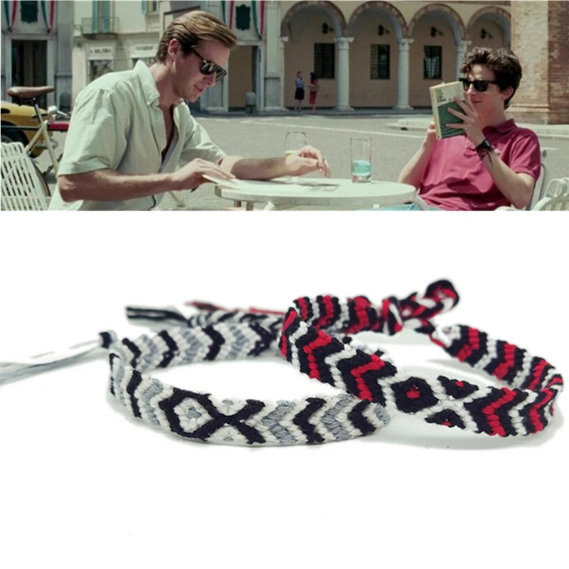 Movie Call Me by Your Name Elio Cosplay Prop Hand-knitted Rope Chain Bracelet Unisex Jewelry Accessories