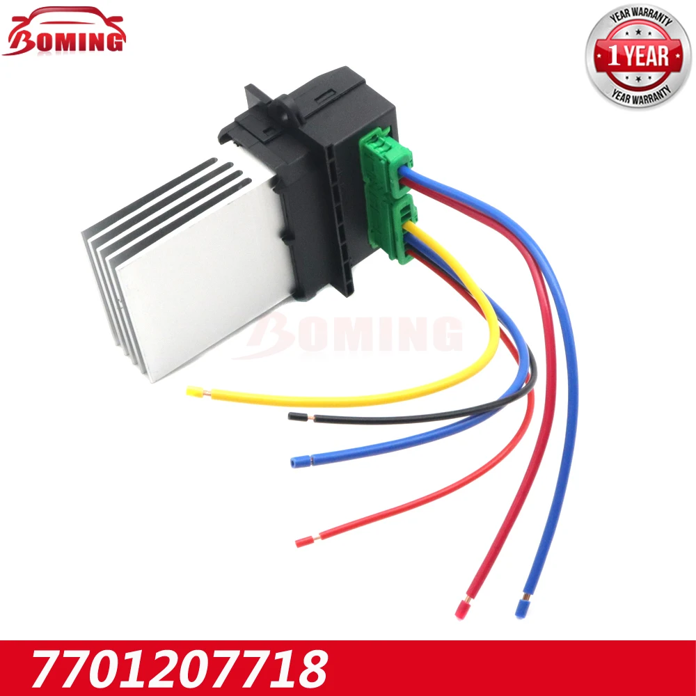 

6441L2 7701207718 7701048390 Резистор вентилятора отопителя двигателя вентилятора + разъем/провод для Citroen C2 C3 C5 Peugeot 207 607 Renault Nissan