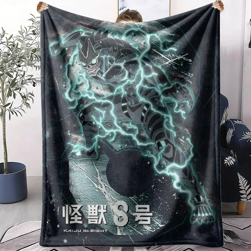 K-Kaiju no.8 Anime-Decke, weiche Flanelldecke, Sommer-Klimadecke, leichte, kühle Nickerchendecke für Sofa, Bett, Couch, Reisen