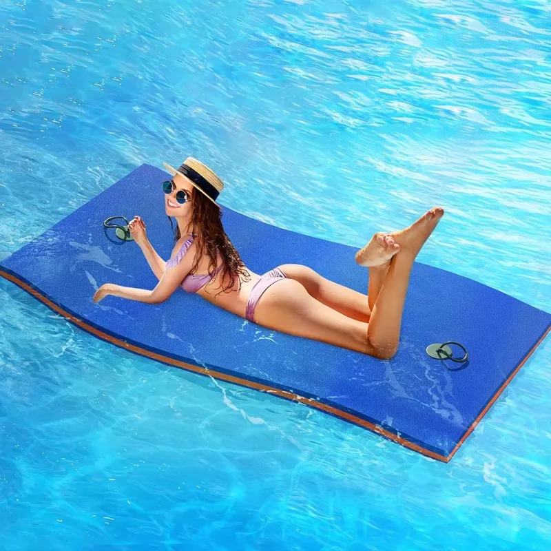 Factory direct sales ocean entertainment lake pool play foldable floating mattress xpe foam custom floating water cushion