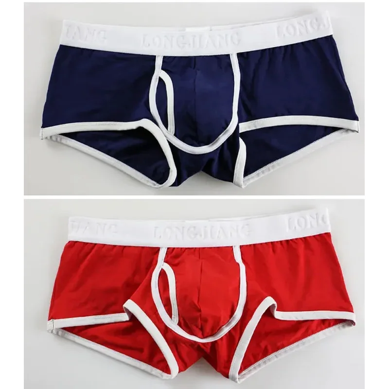 رجل الملاكمين ملابس داخلية قطنية الساخن الذكور الملابس الداخلية تنفس السروال الرجال الرياضة سراويل السراويل مريحة الملاكم
