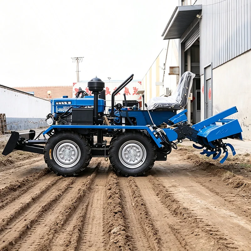 

Customized Four Wheel Rotary Tiller for Rural Area Four Wheel Tractor and Ride-On Use Wheel Type Rotary Tiller