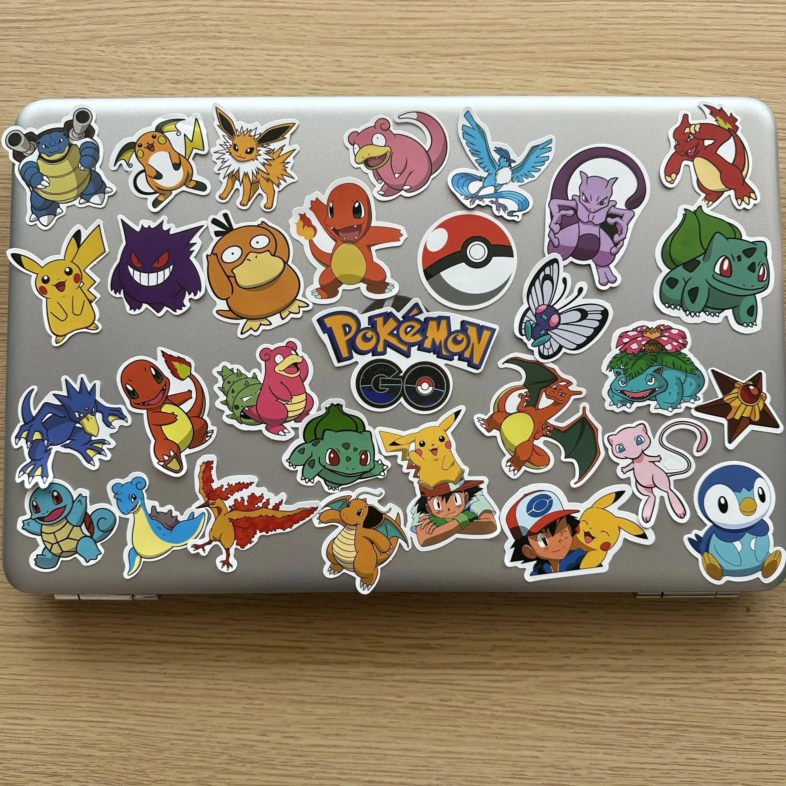 50/100PCS Kawaii Pikachu Anime Pokemon Stickers for Laptop Suitcase Skateboard Guitar Phone Waterproof Sticker Kids Toys