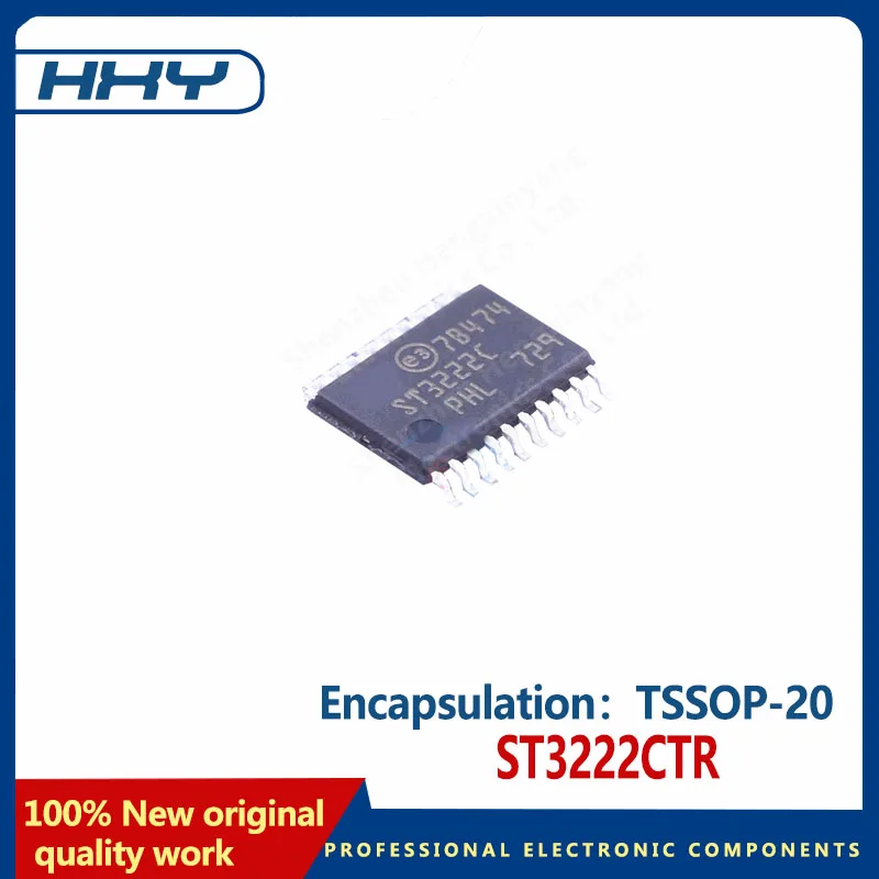 10pcs   The ST3222CTR encapsulates the TSSOP-20 interface chip