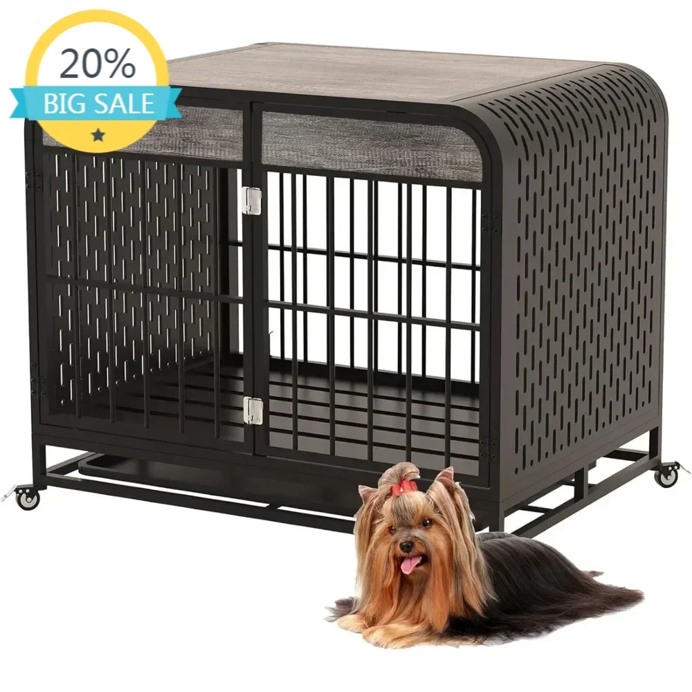 

Bestseller32" Heavy Duty Dog Crate Furniture Dog Kennel, Wood Indoor Dog Cage