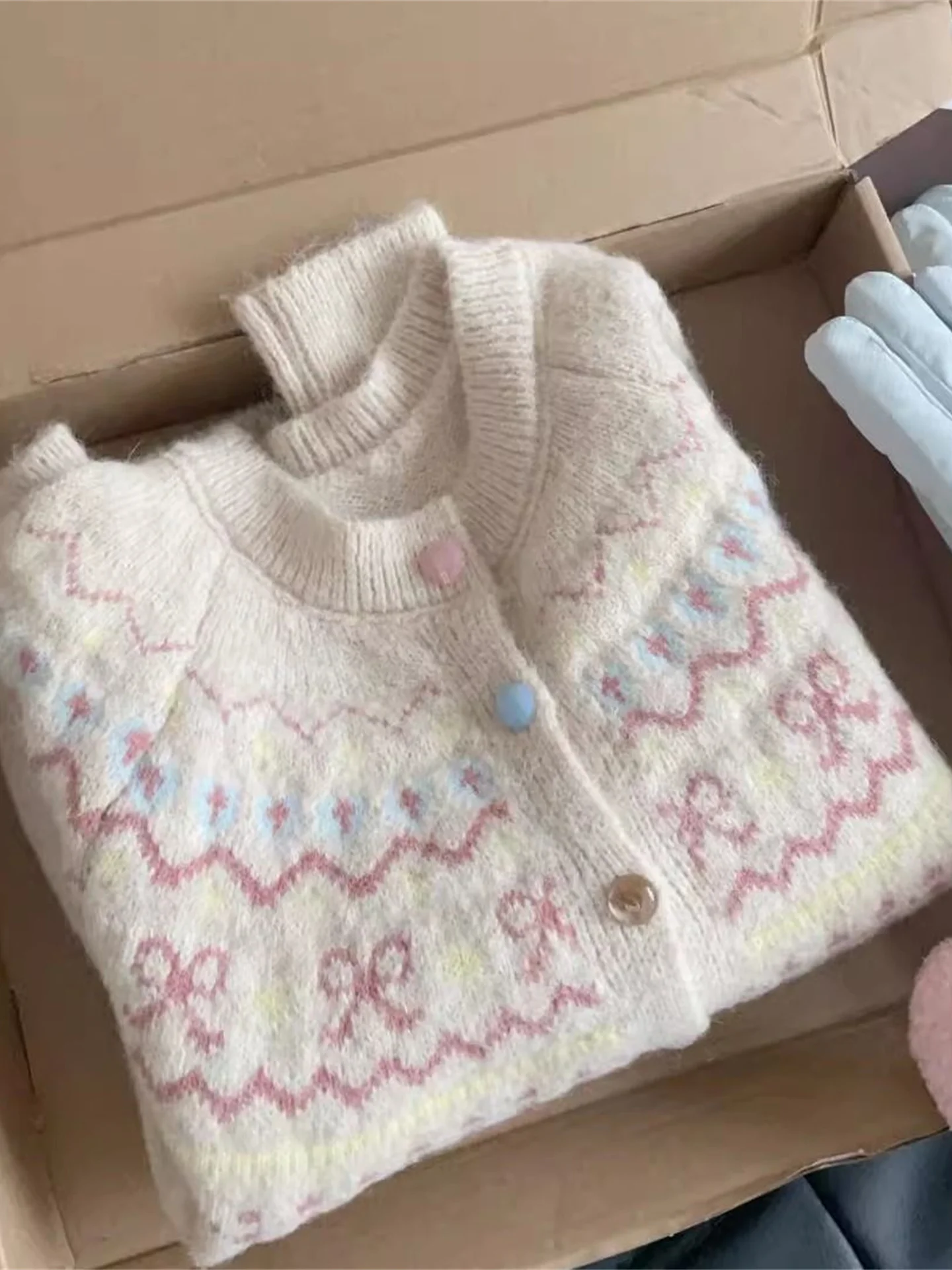 

Свободный крой, вязаный кардиган, корейский повседневный верхний костюм с узлом, осень-зима-весна, Новое поступление, свитер Jaet