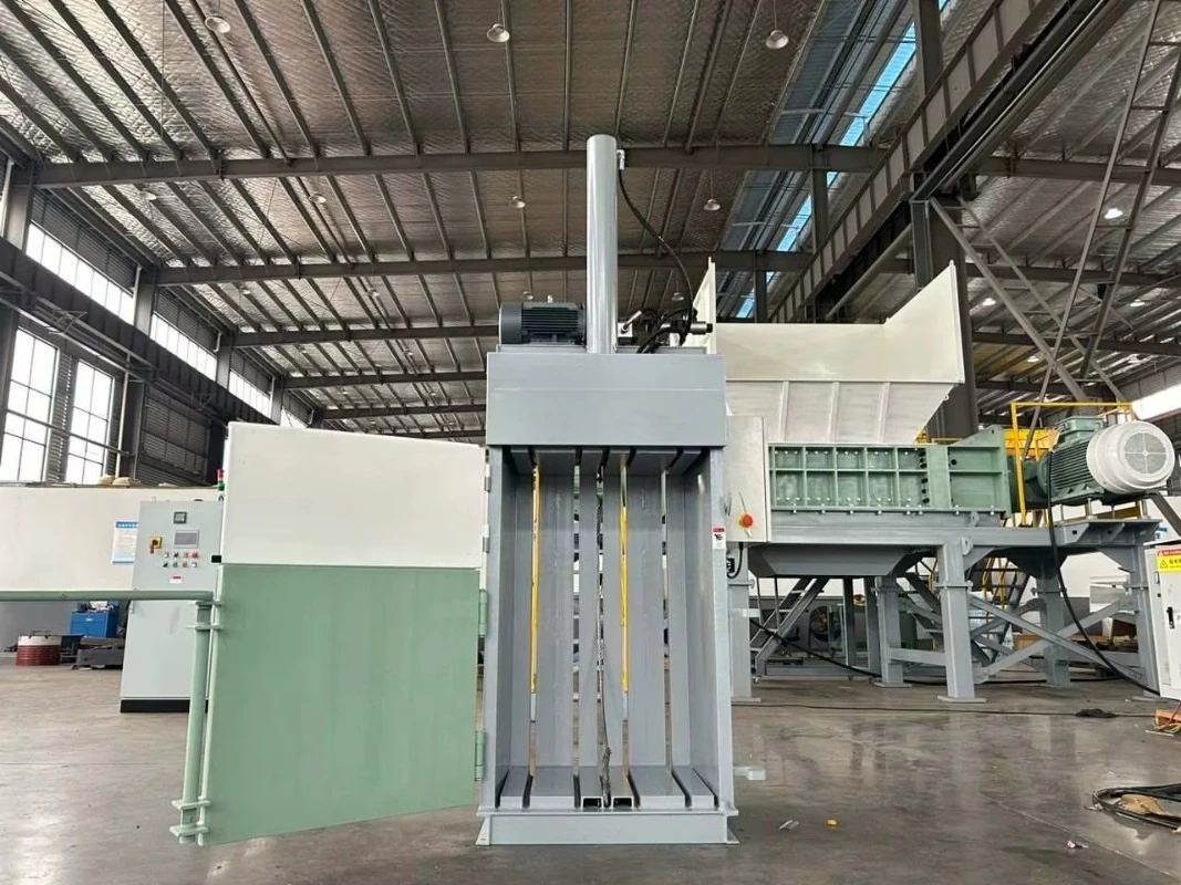 Vertical Hydraulic Baler Machine 30 Ton Energy Efficient with PLC Auto Return for Cardboard Plastic Textile Scrap Unit