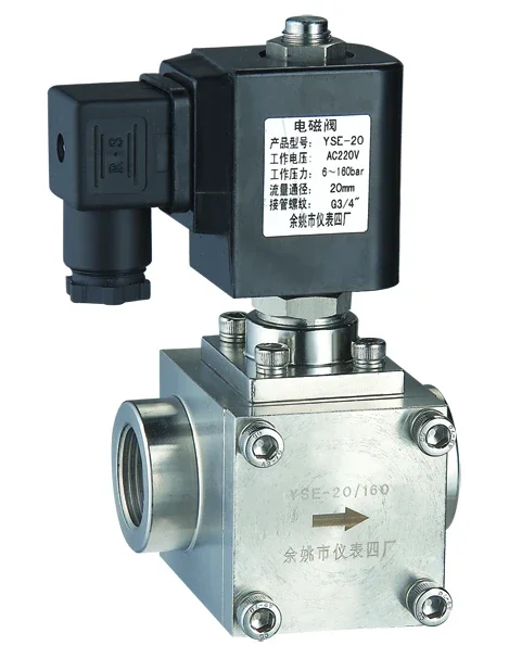 -010 1/4' 3/8' stainless steel IP65 AC230V High pressure low power solenoid valve 300bar