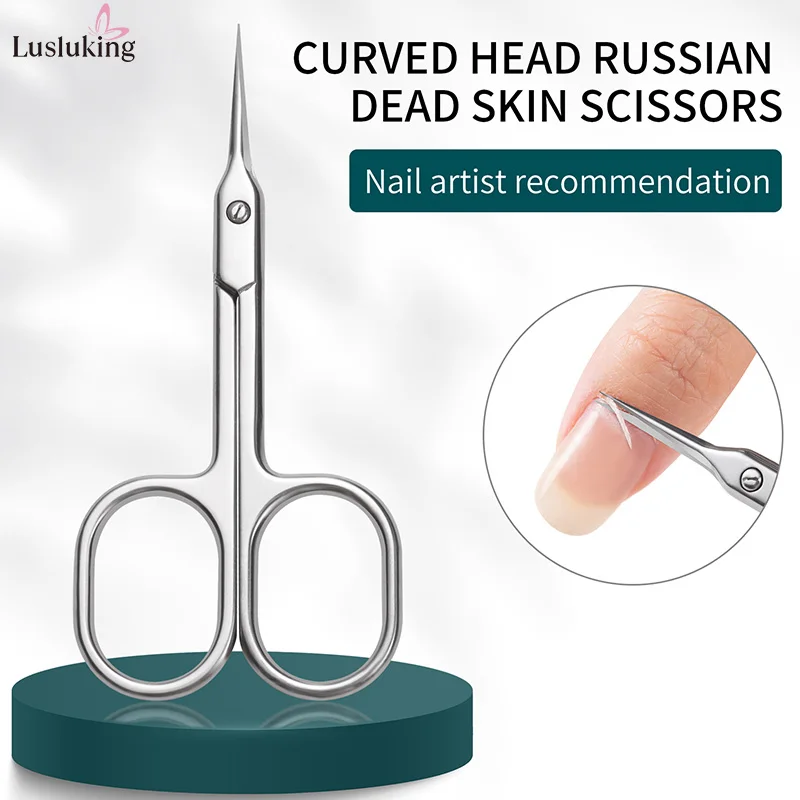 Fotografia 4: Russian-Estilo Pinças Da Cutícula Tesouras do Manicure Aço Inoxidável Ferramentas de Corte Curvo Ponta do Prego Pedicure Grooming Removedor de Pele Morta