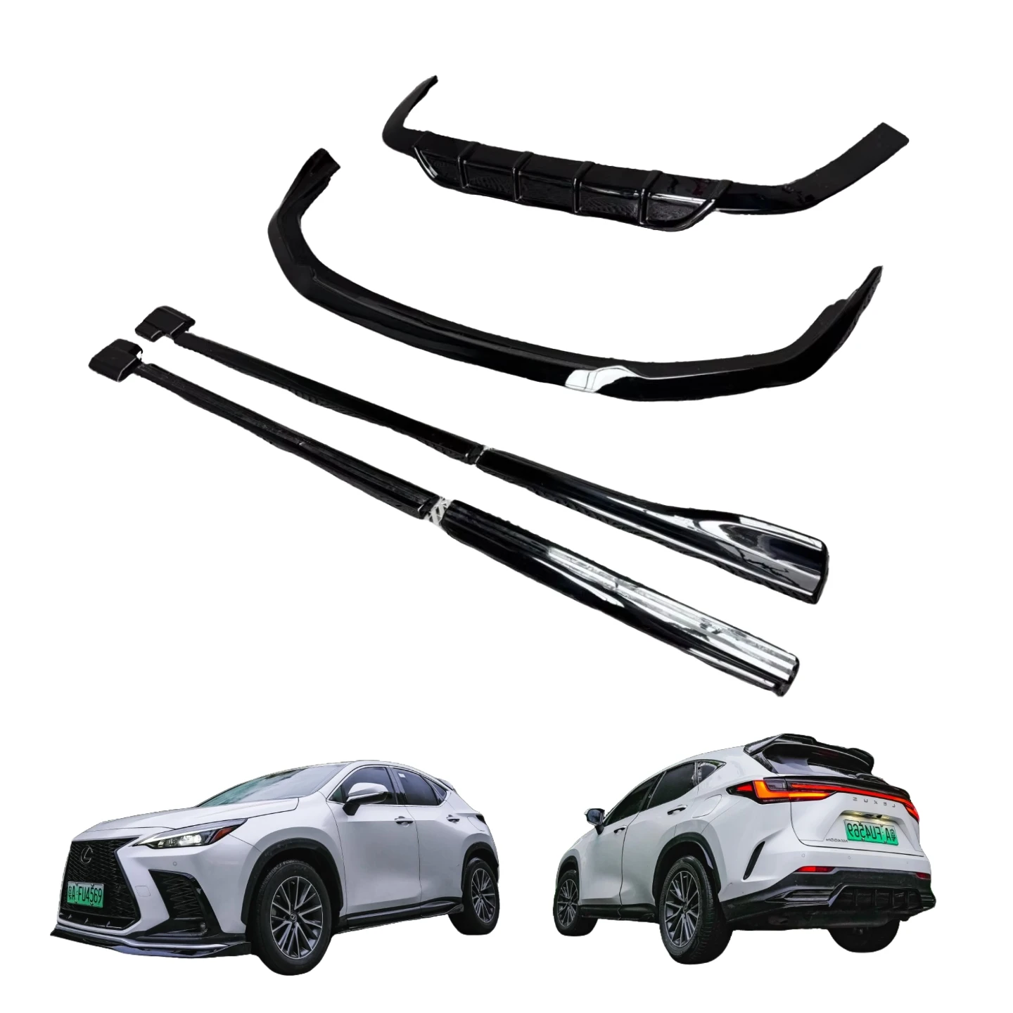 

High Quality Gloss Black Aero Body Kit For NX Upgrade Front Lip Rear Diffuser Side Skirts Tuning Parts