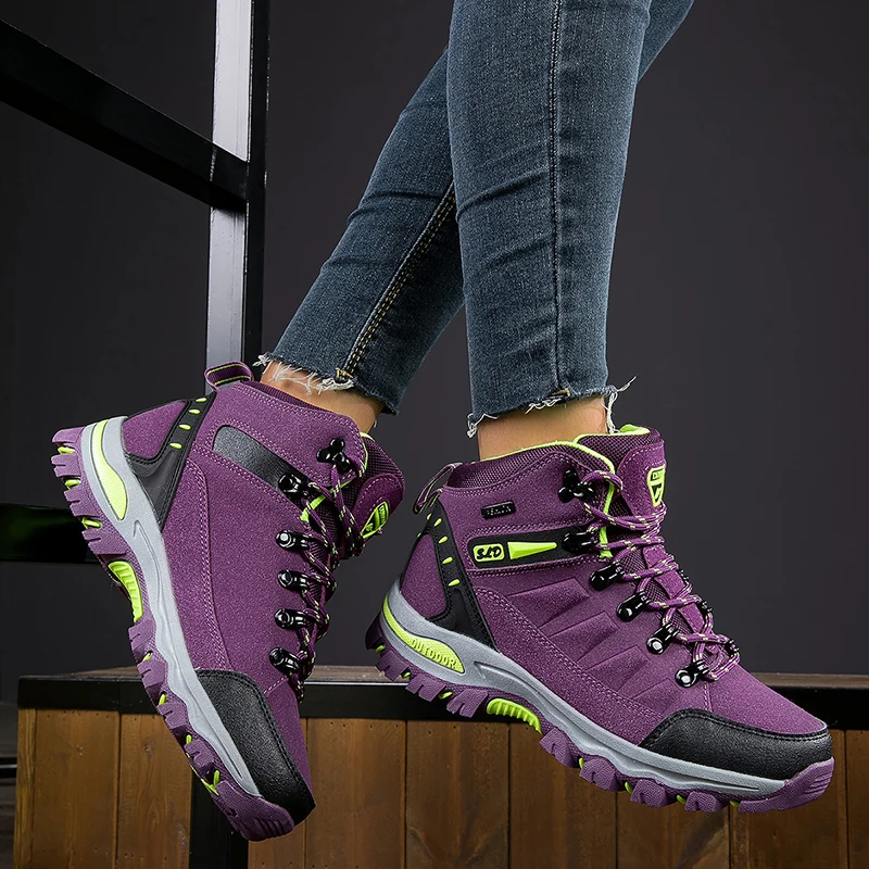 Botas de invierno para Mujer, Botas Trekking al aire libre, zapatos de senderismo para Mujer, zapatillas de Trekking para escalada de montaña, Botas Wandelschoenen para Mujer_voghion.com