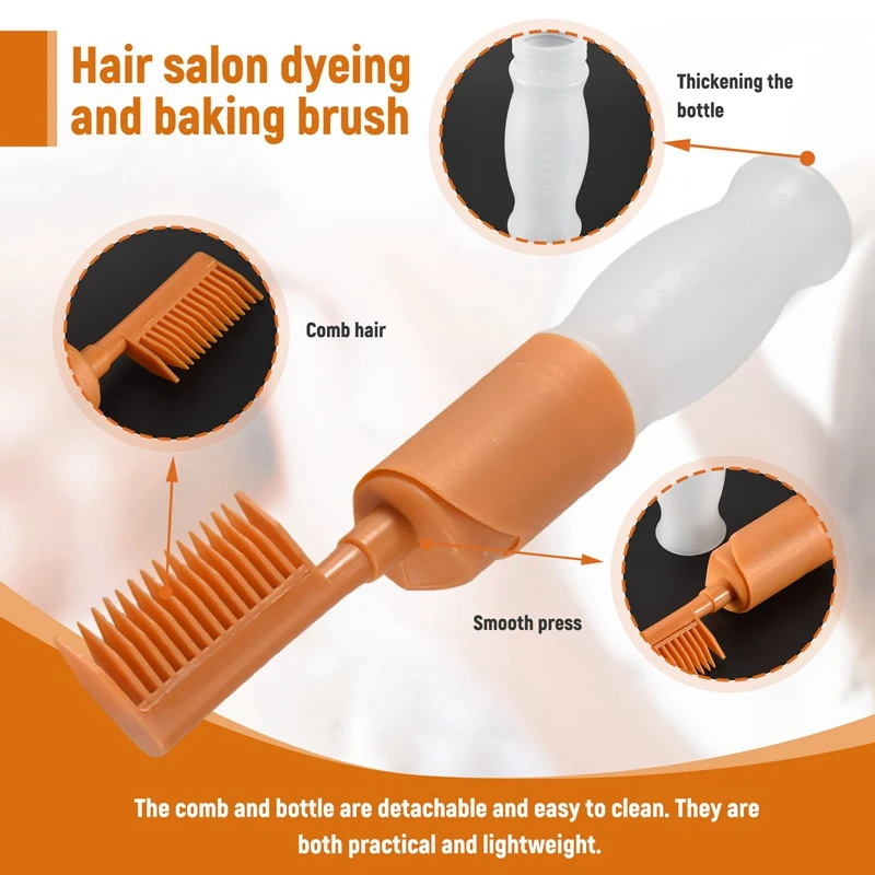 Hair Dyeing Comb Hair Dyeing Brush With Bottle DIY Combing Salon Dyeing Baking Oil Brush Hair Dye Tool