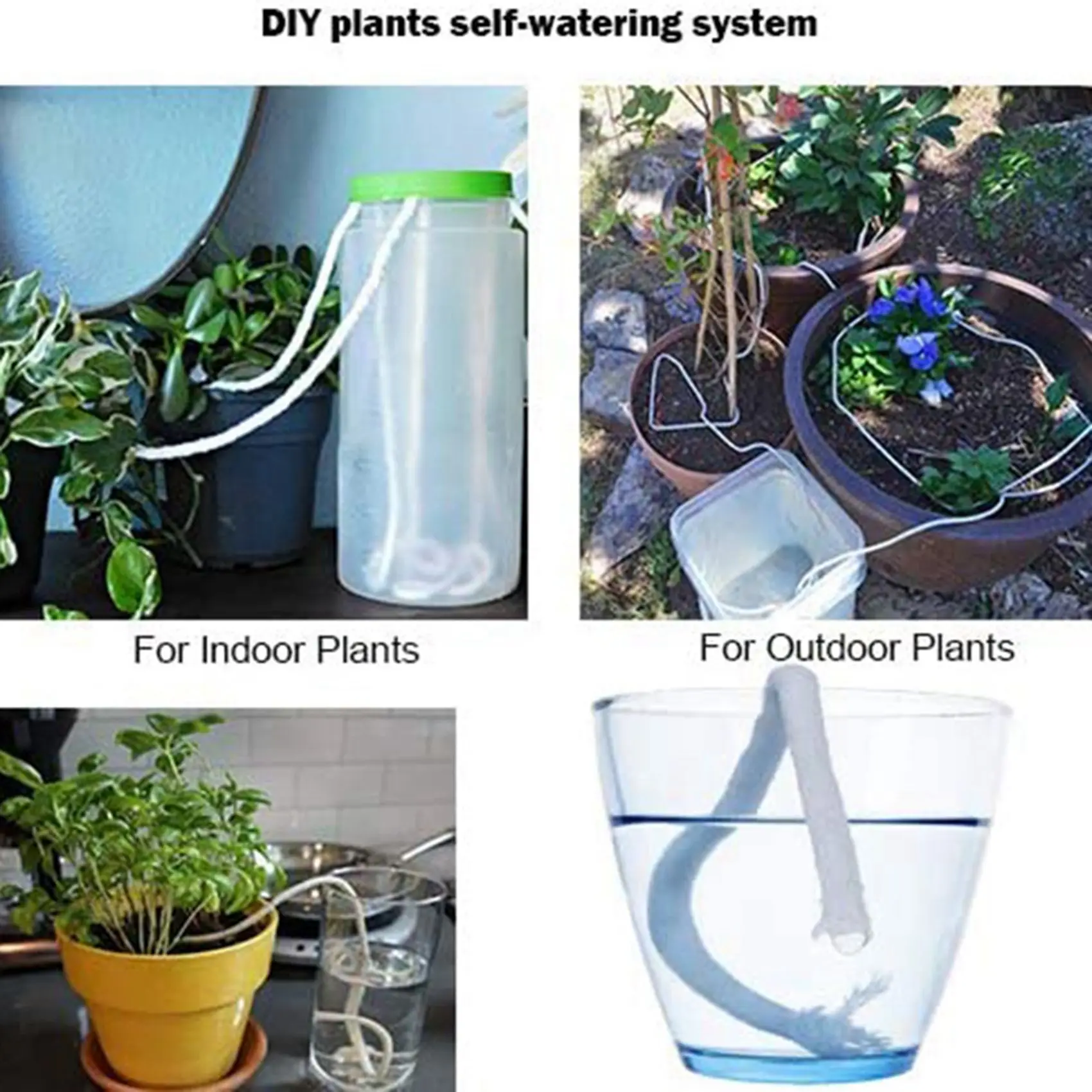 

Self Watering Capillary Wick Cord Vacation Plant Sitter DIY Self-Watering Planter Pot & Flower Pot Hole Grid Mat-AC82