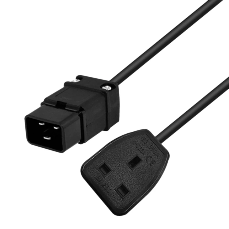 Power Cord, C20 to Uk Product Word Three Horizontal Male to British Standard Female Power Cord for Computer