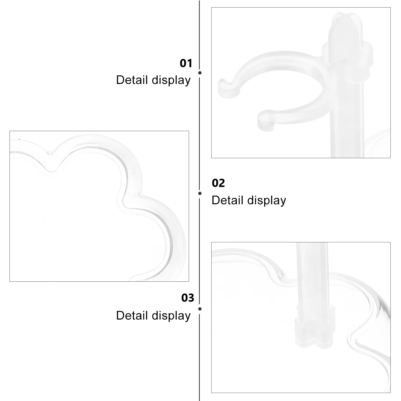 

10pcs Stand Transparent Holder For Display Storage Display Stand Accessory Universal Fitting Rack Feet Support