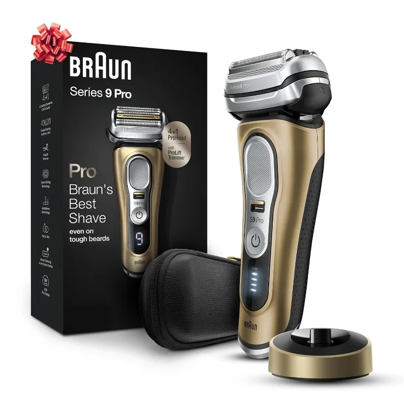 Braun Series 9 Pro 9419s Electric Shaver for Men, Holiday Gifts for Men, Wet & Dry Shave, Shaving Kit with 4+1 Head