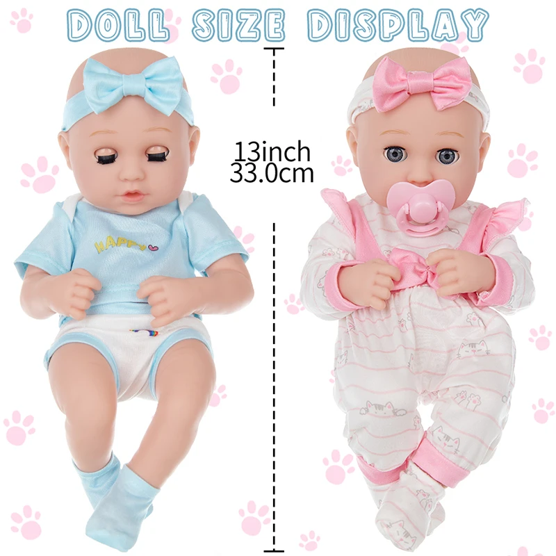 16Inch 40cm Reborn Dolls Baby Dolls Toys Lifelike Reborn Dolls Full Body Silicone Girl Doll Bebe Doll Toys Girl Birthday Gifts