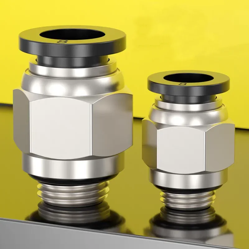 

1pcs G Thread PC Pneumatic Rapid Connector Trachea Hose 4mm 6 8mm 10 12mm Quick Connector Pneumatic Components With Sealing Ring