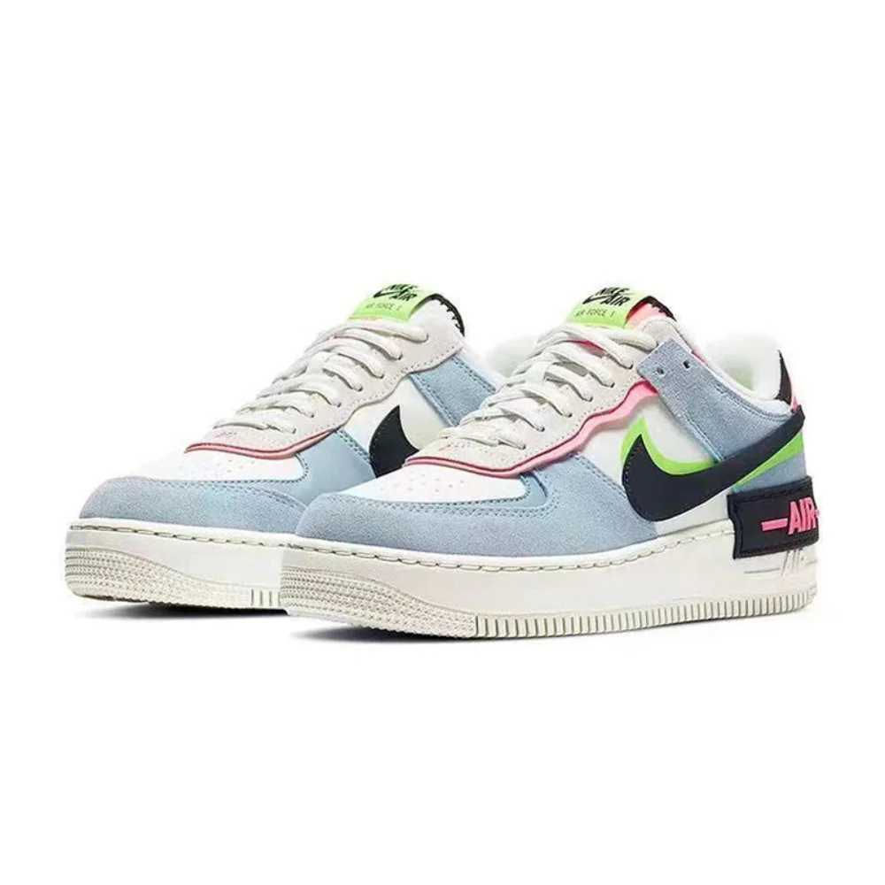 Nike Air Force 1 Women's Sneakers - Slip-Resistant, Durable, Cushioned, Color-Blocked Retro Design CU8591-101