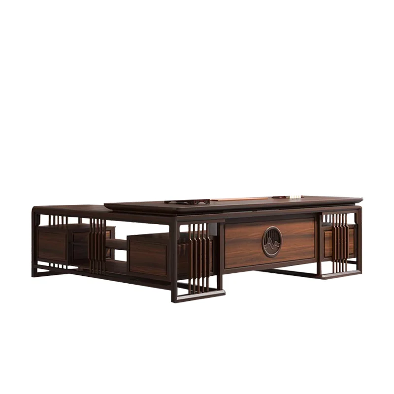 

New Chinese-style North American black walnut desk, solid wood high-end desk