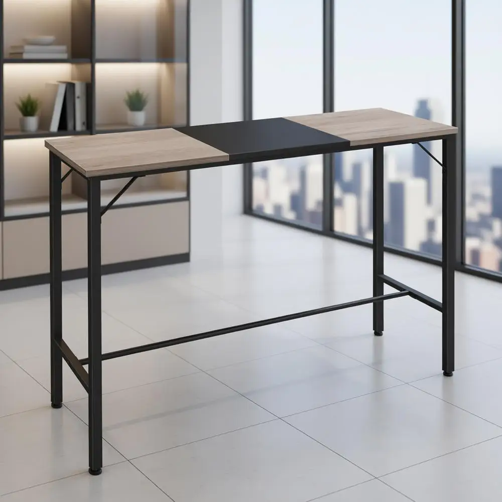 

Длинный узкий высокий барный стол для небольших помещений, высокая высота стойки, прочный, простая сборка, прочный, прямоугольный стол для паба