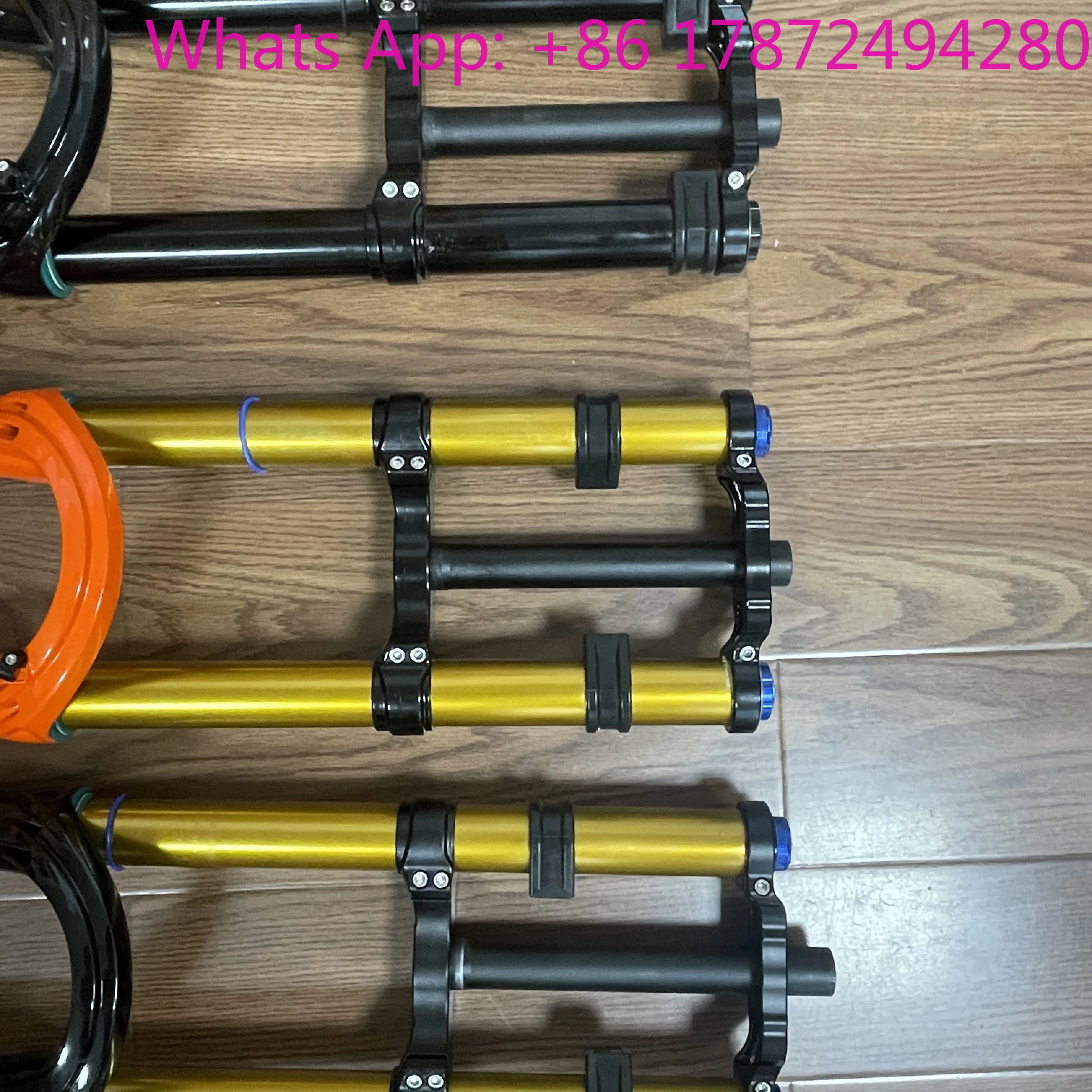 Heavy  Double Crown Front Suspension Fork for Dirt Bike E-Bike with Headlight Mount