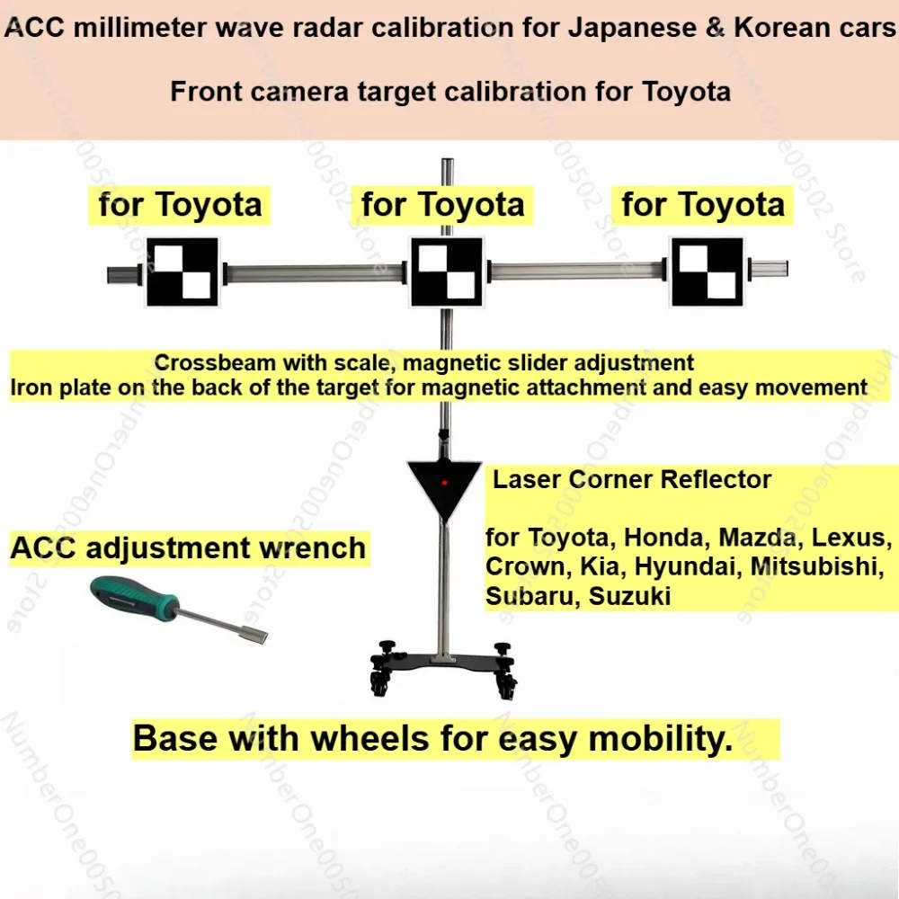 ADAS Calibration Tool with ACC MmWave Radar for Honda  Mitsubishi, Subaru, Suzuki, Kia, Mazda and Front Camera Calibration for T