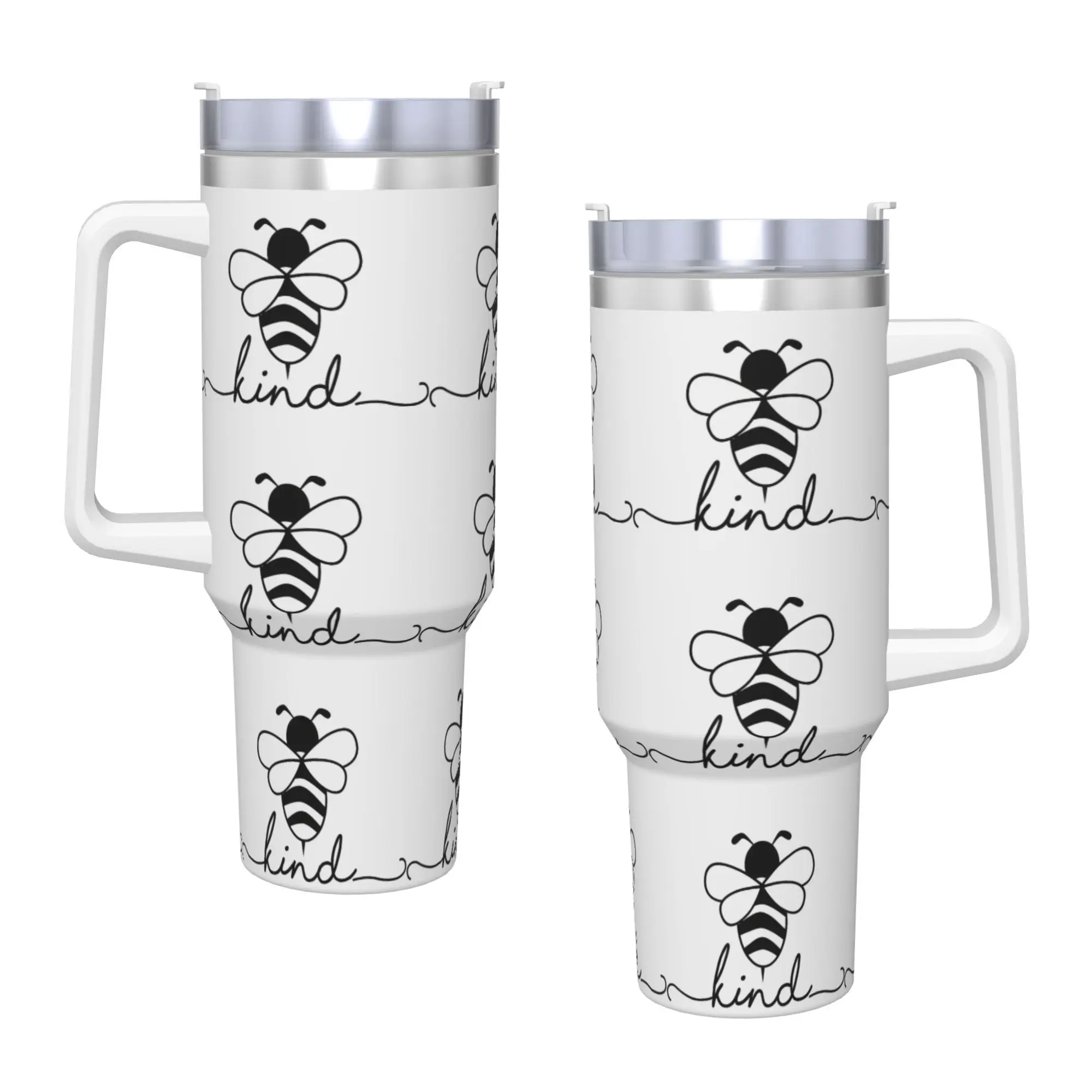 Stainless Steel Tumbler Bee Kind Thermal Cups  Leakproof Hot Drinks Car Mugs Travel Custom Water Bottle