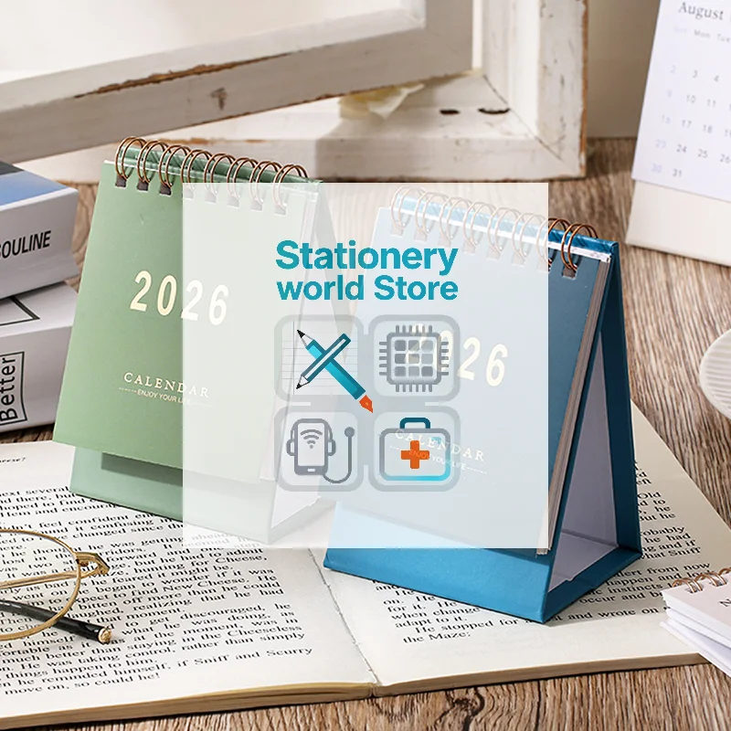 

Простой календарь на 2026 год, маленький настольный календарь, креативный календарь-планировщик, украшение для рабочего стола, офисные канцелярские принадлежности