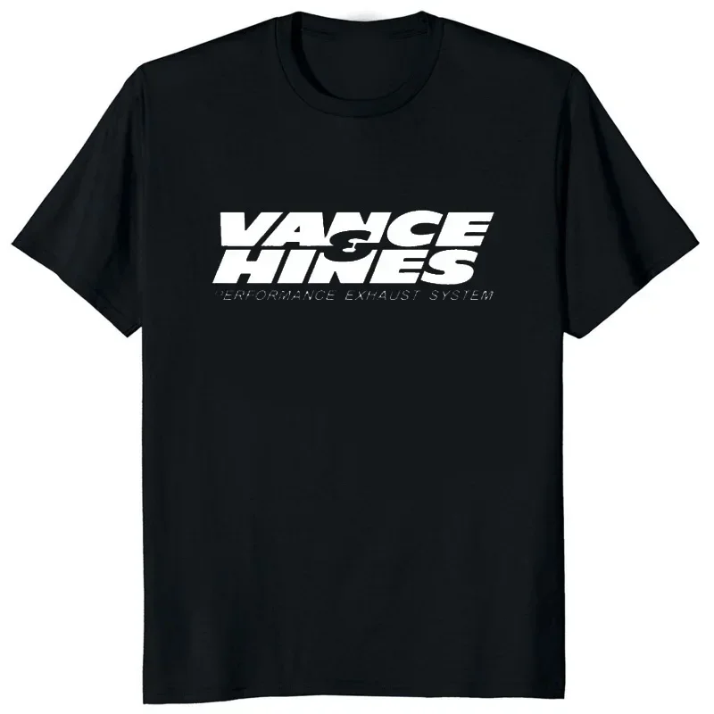 VANCE HINES Printed Fashion Man T-SHIRT Inspired Motorcycle Racing Exhaust Systems Male T Shirt Casual Loose Harajuku Soft Tees