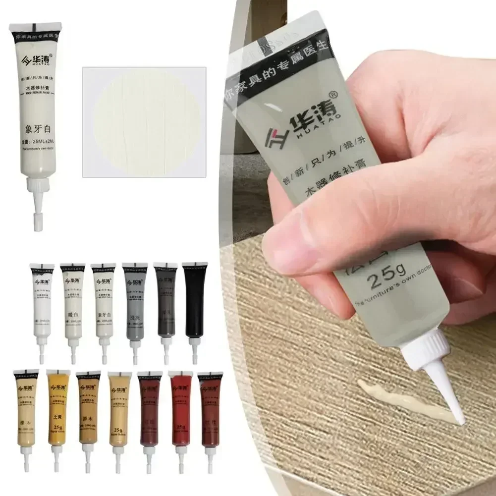 DIY Furniture Repair Paste Color Paint  Repair, Scratches Damages On Wooden Tables Floors Touch Up Paint Pen Wooden