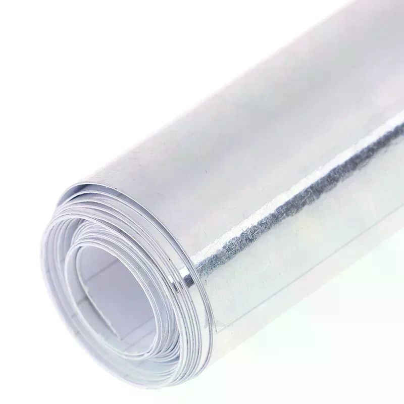 Car silver glossy mirror stretchable chrome vinyl wrap decal film stickers