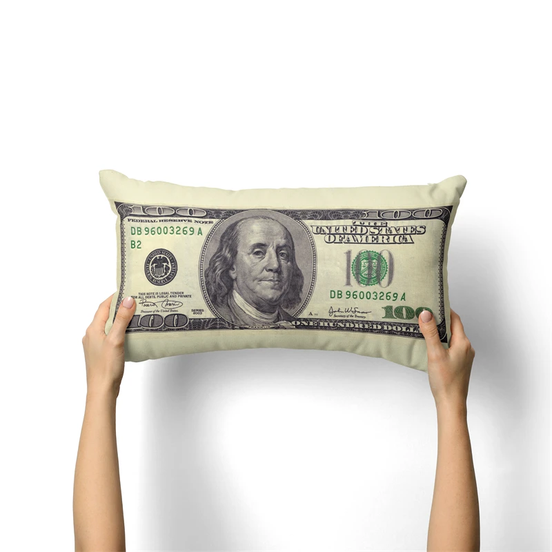 Gaslight Gatekeep Girlboss 100 United States One Hundred Dollar Bill Rectangular Throw Pillow Covers Cushion Cases Pillowcases