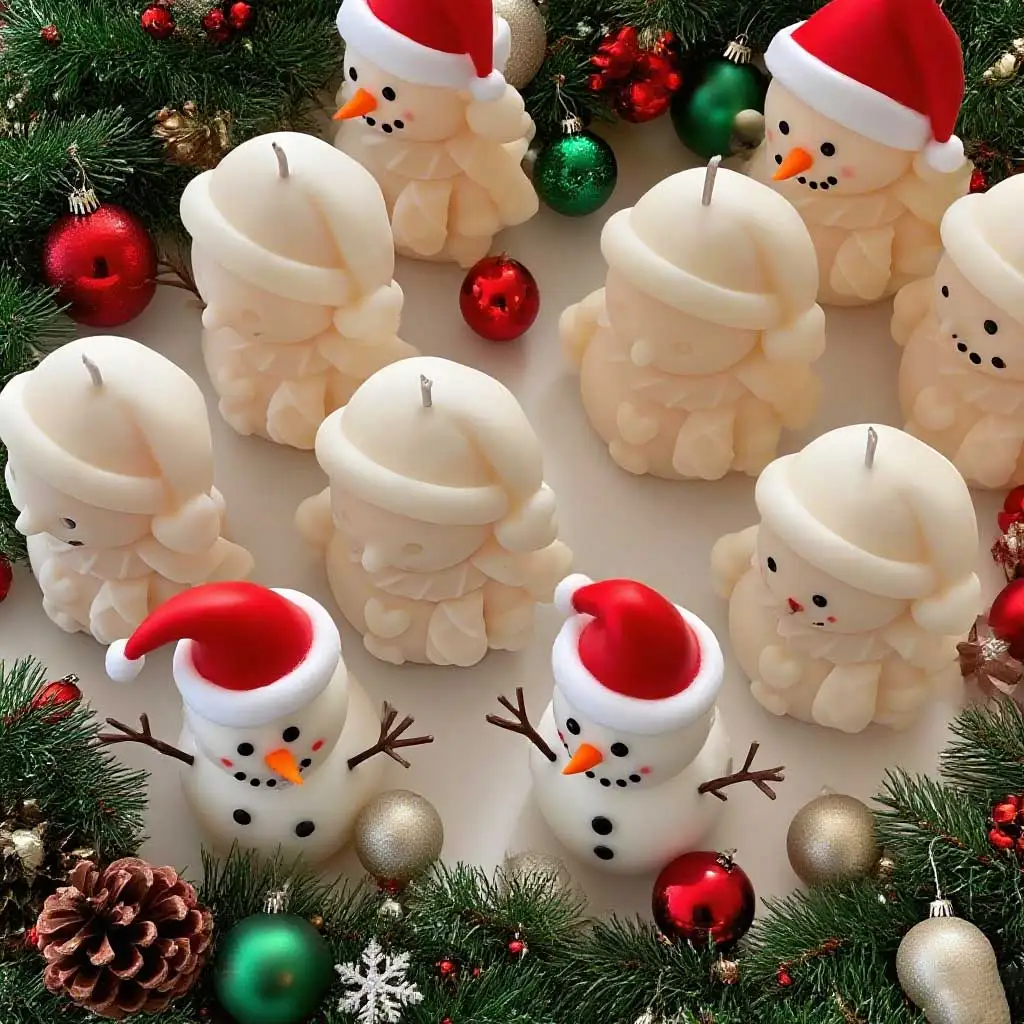 

All Kinds Mini Christmas Snowman Silicone Mold Suitable Christmas Holiday Decoration Holiday Home Decoration Santa Snowman Gift