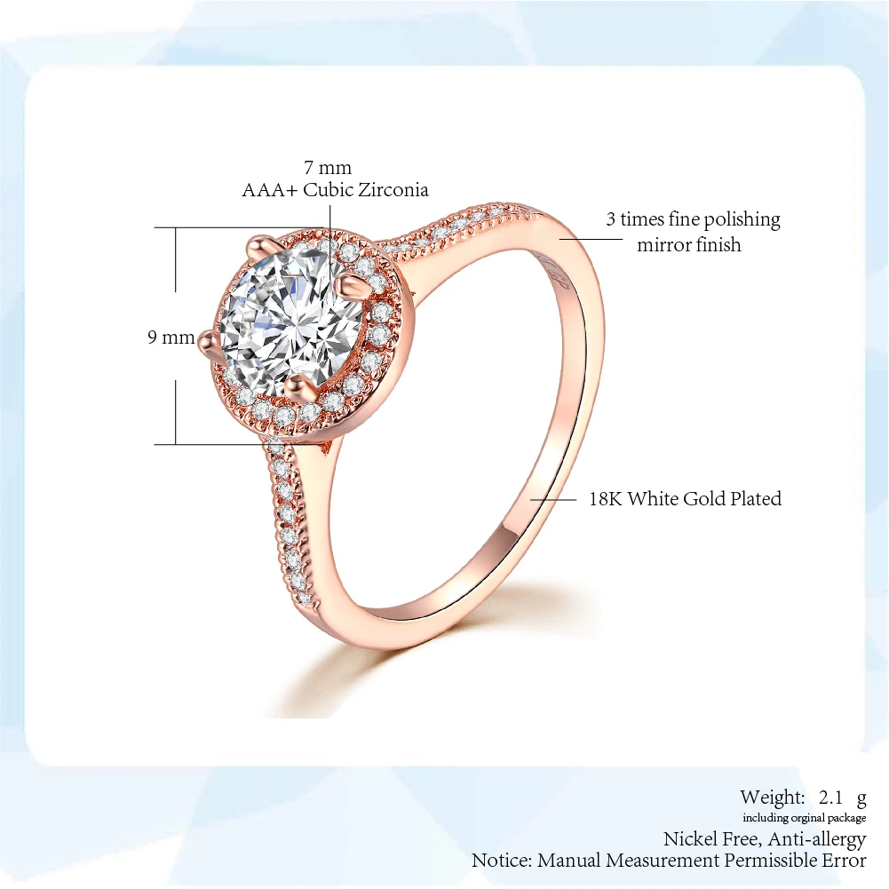 Wedding Proposal Solitaire Rings For Women Female Silver Color Square Zirconia Crystal Engagement Marriage Ring Jewellry R781