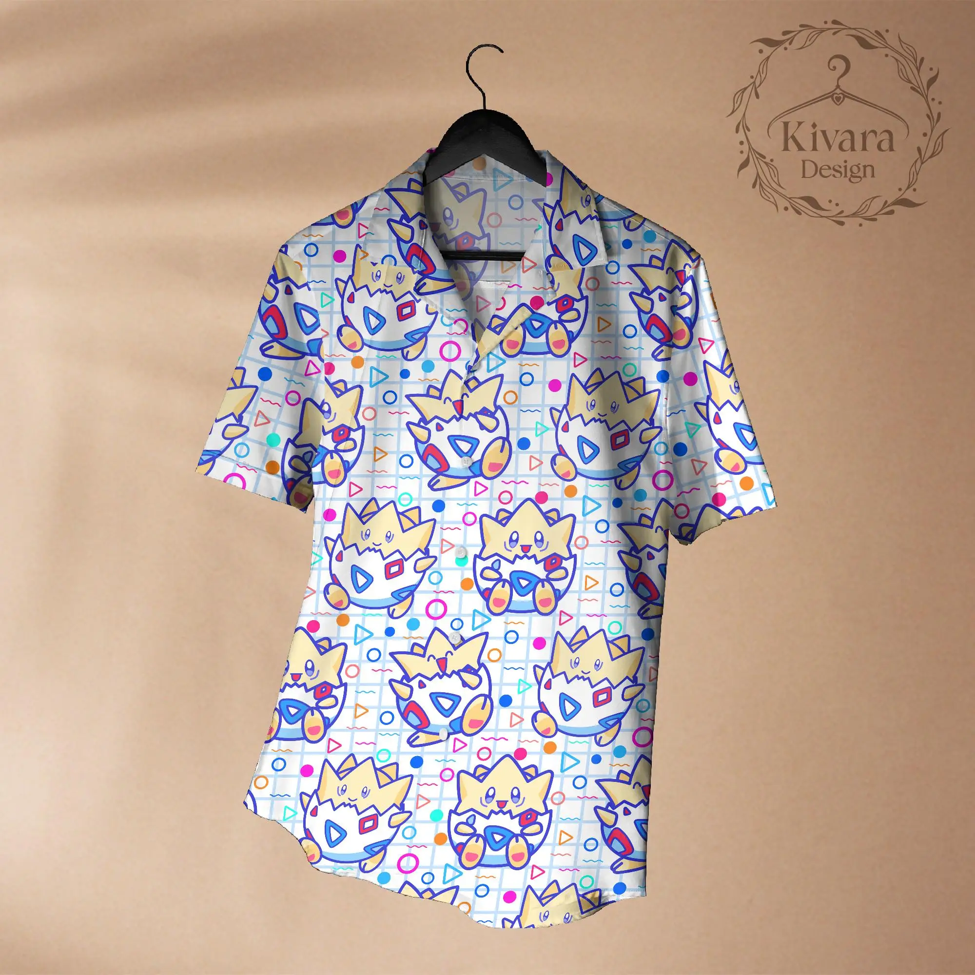 Pokémon Togepi Hawaiian Shirt Togepi Anime graphic Vacation Apparel Summer Men's T-Shirt Children's Clothing Tee Y2k Woman ﻿ view 4