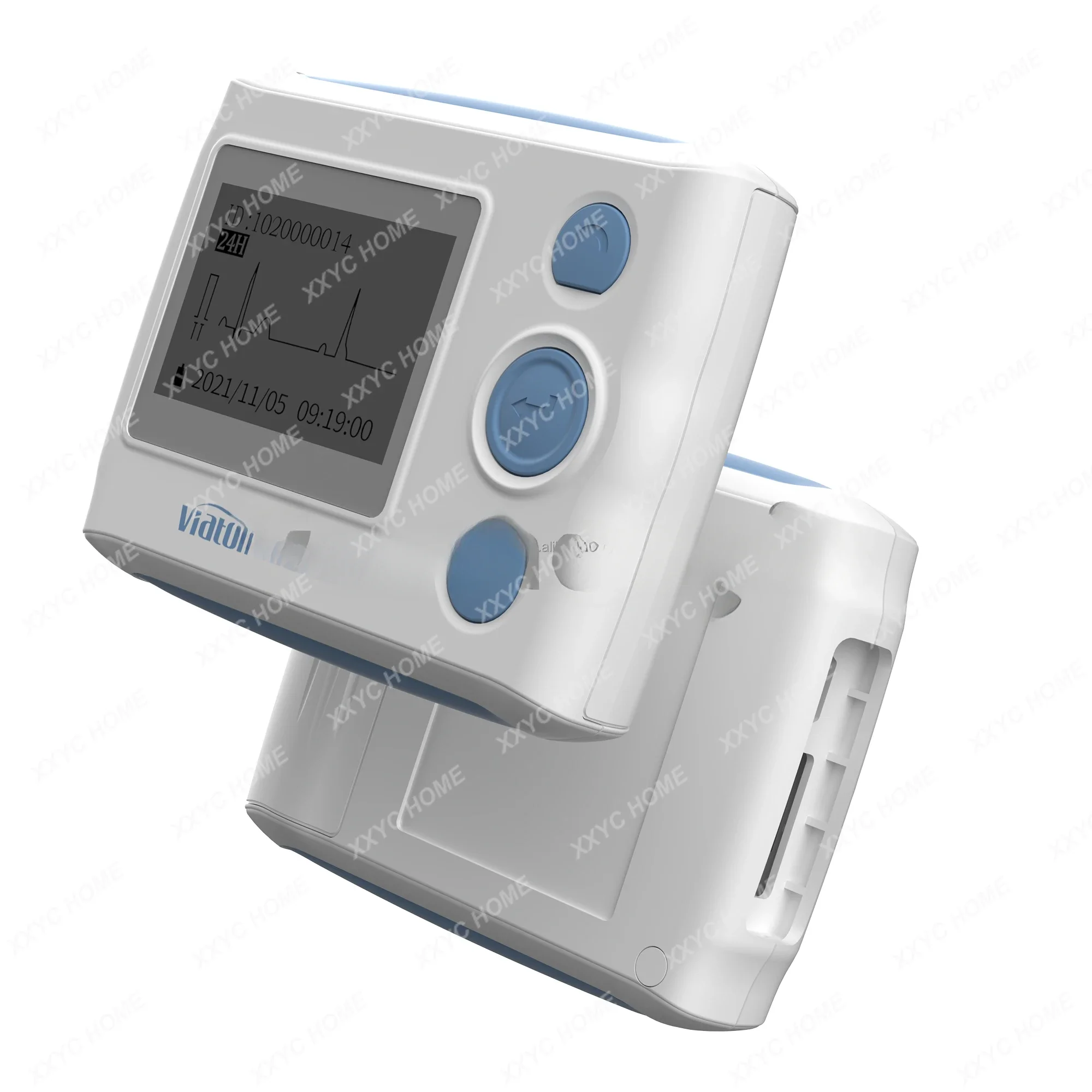 Met Ai-Analyze Viatom Th12 24-uurs Ecg-Monitoring Met Pacing Check-Functie Palmformaat Lichtgewicht 12-lead-holterrecorder