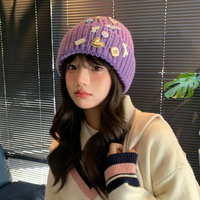 Han Niche Design Wool Hats Women's Autumn and Winter Personalized Stacking Hat Knitted Hat Couple Cold Hat Tide