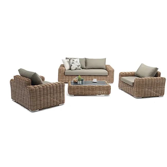 

Classic Wicker Aluminum Sofa 4-Piece Garden Set