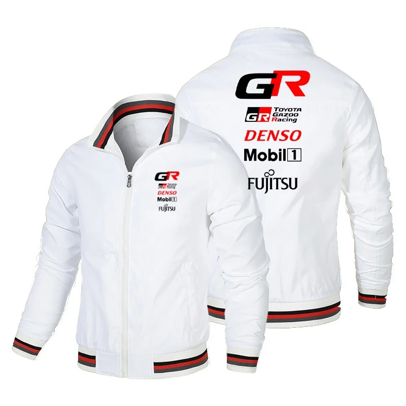 Spring and Autumn Toyota GR Logo Men's Outdoor Sports Solid Color Casual Cardigan Zipper Jacket/Extreme Racing Suit Jacket