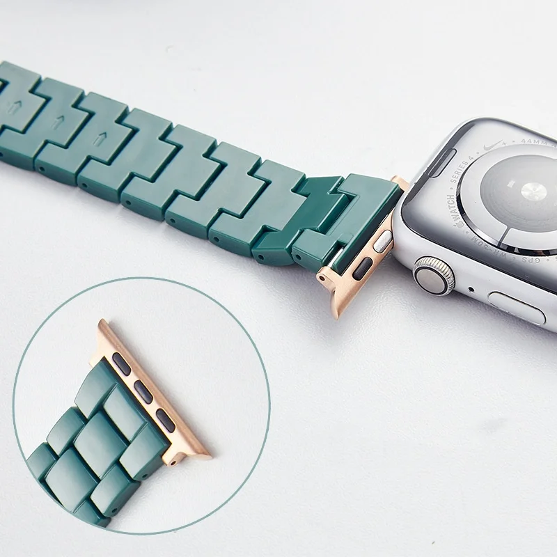 Acrylic Watch Band for Apple Watch Ultra 2 Band S10 46mm 42mm 45mm 40mm 41mm 44mm Resin Strap for iWatch Series 9 8 7 6 SE 5 4