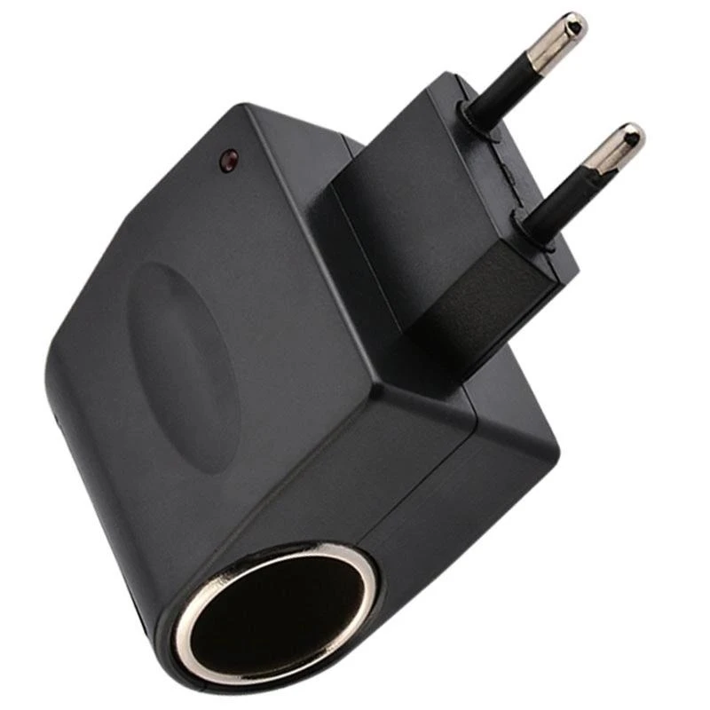 car cigarette lighter converter socket adapter New 110V - 240V AC Plug To 12V DC This DC connector can be used in your car’s cigarette lighter to provide power USB to 12V Car Cigarette