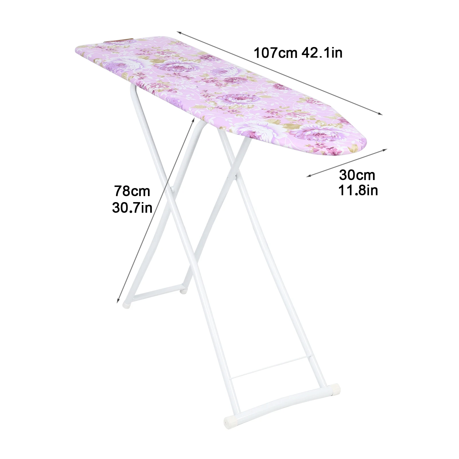 42 Inch Ironing Boards Heat Resistand Structure Height Adjustable Foldable Legs Removable Washable Cover Household Ironing Board