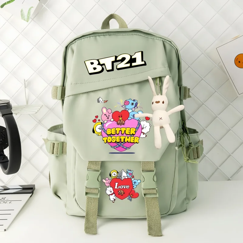 Anime BT21 Waterdichte reisrugzak Multifunctionele laptoprugzak met hoge capaciteit Studenten Cartoon schooltassen Cadeau