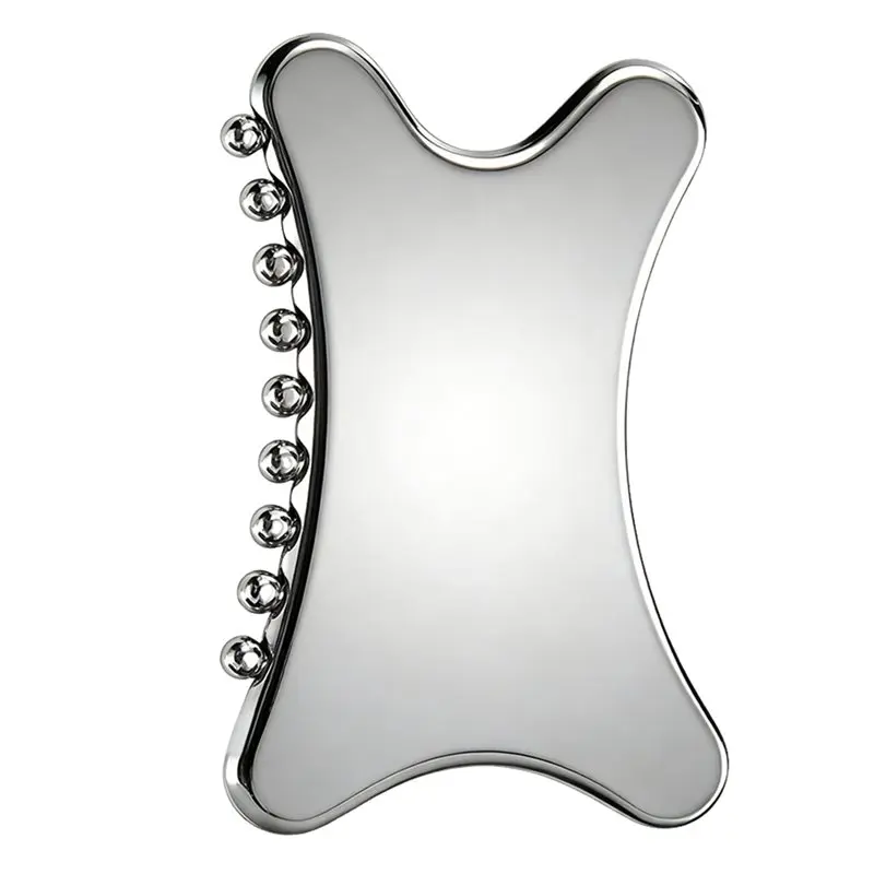 1Pcs Stainless Steel Gua Sha Facial Tool Metal Face Sculpting Massage Plate Skin Care Beauty Scraping Gift For Women