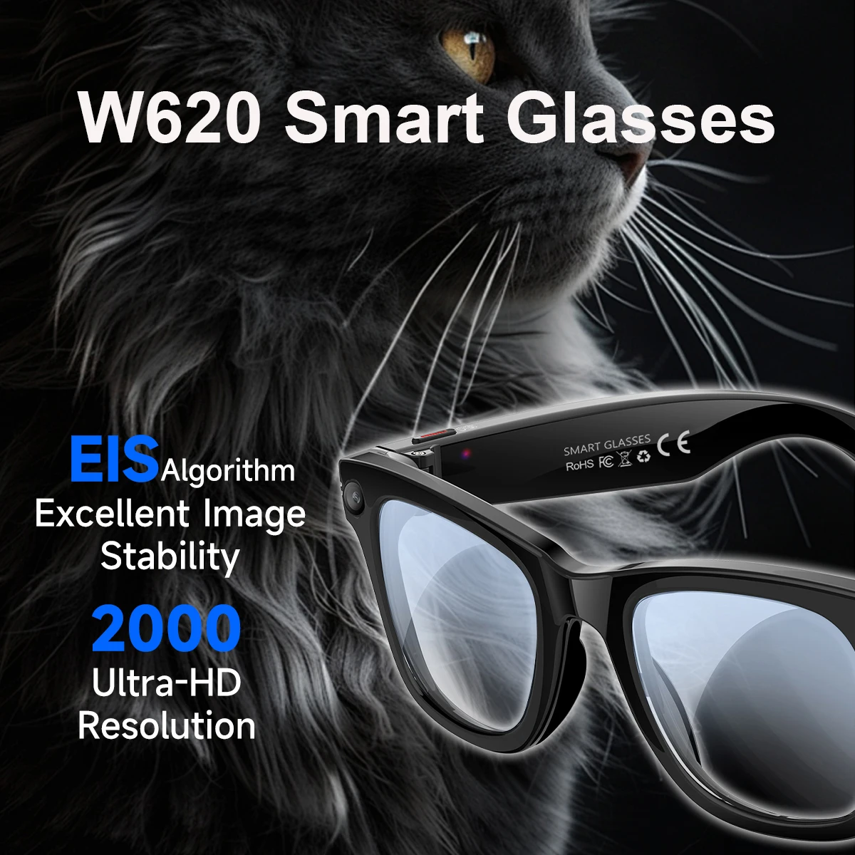 

Новое обновление, умные очки с камерой, видеозапись, AI, распознавание фотографий, Bluetooth-перевод вызовов, голосовые уличные солнцезащитные очки