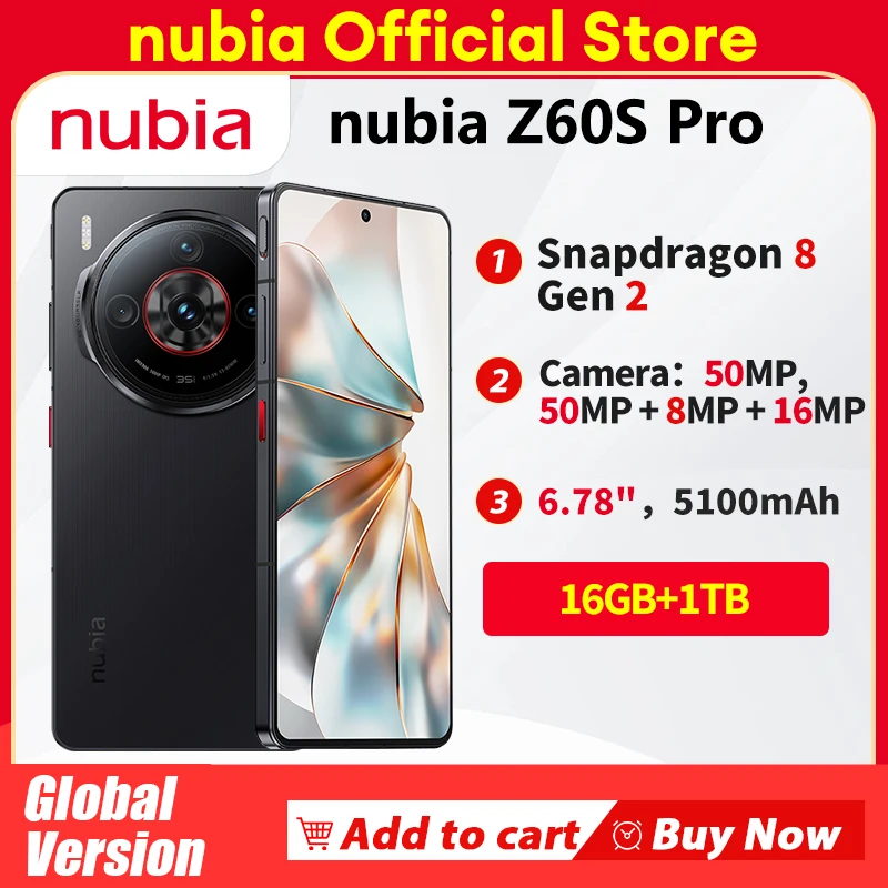 1TB 16G Nubia Z60S Pro 6.78